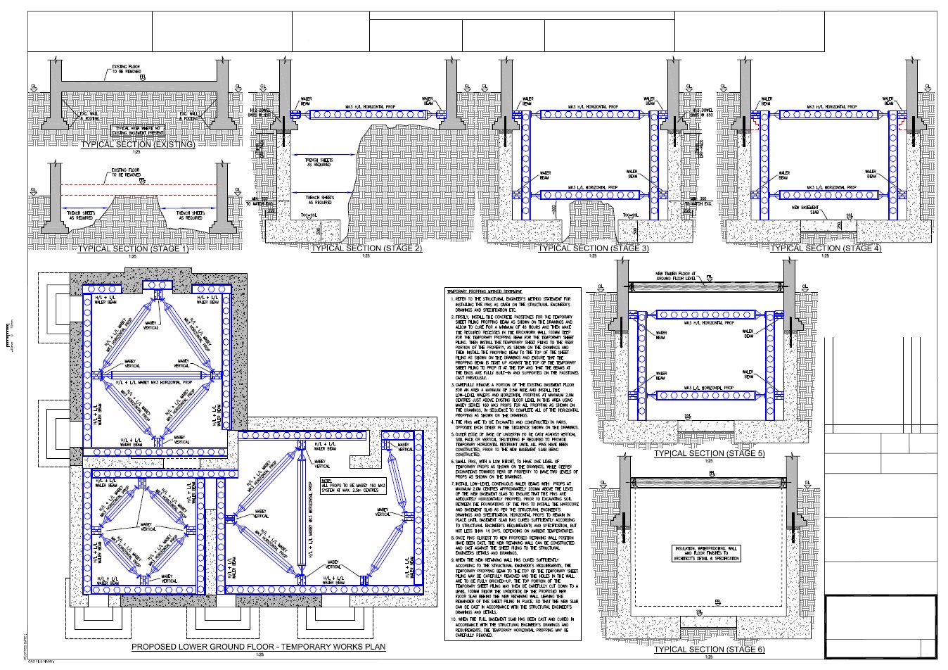 SUBSTRUCTURE CONSTRUCTION SEQUENCE DRAWINGS
                     