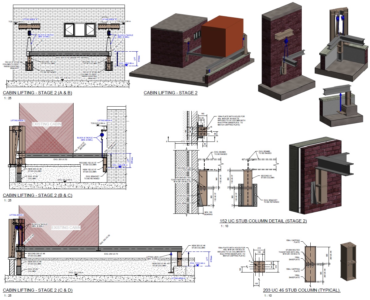 EXISTING ELEMENT LIFTING STRUCTURES
                     